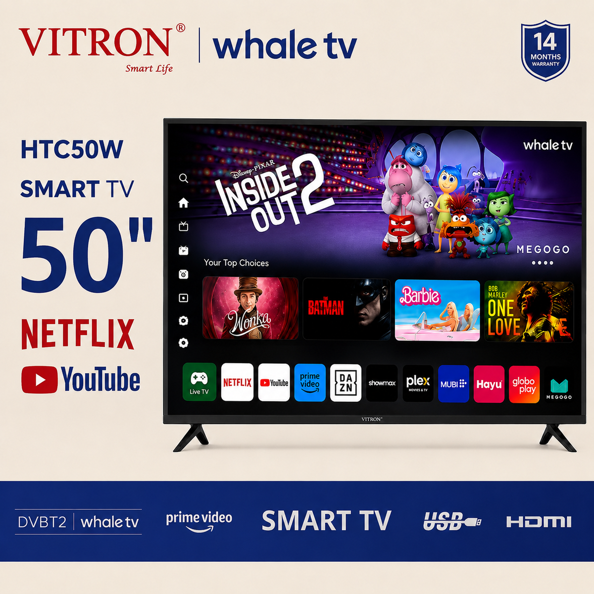 Vitron 50 inch Whale TV HTC50W