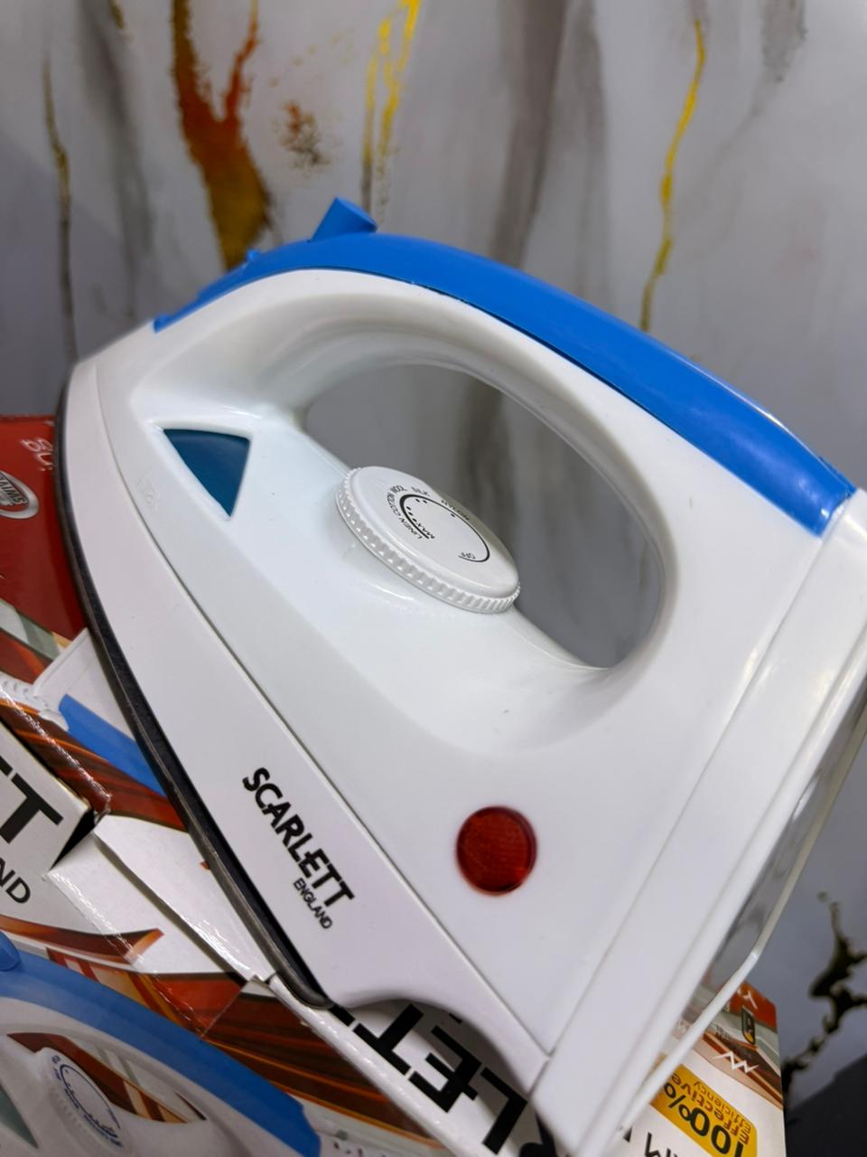 Scarlett YPF-128 Steam Iron 1200W Non-Stick Soleplate UK 3-Pin Plug