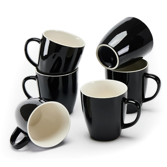 6 pcs black and white coffee/tea mugs