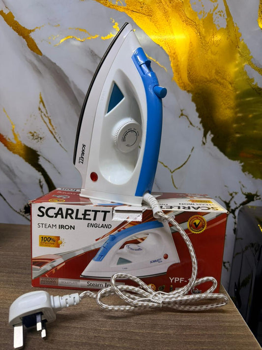 Scarlett YPF-128 Steam Iron 1200W Non-Stick Soleplate UK 3-Pin Plug