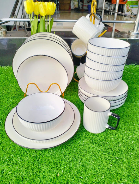 24 pcs concice ceramic dinner set