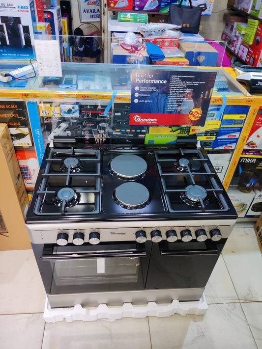 Ramtons 4Gas+2Electric  Cooker,With Gas Storage RF496