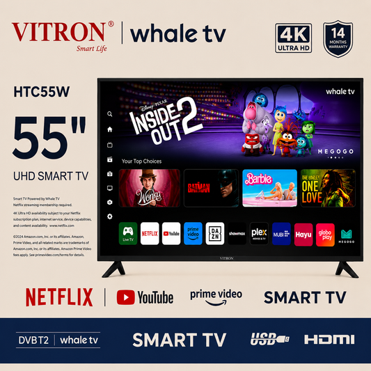 Vitron 55 inch 4K UHD Whale TV HTC55W