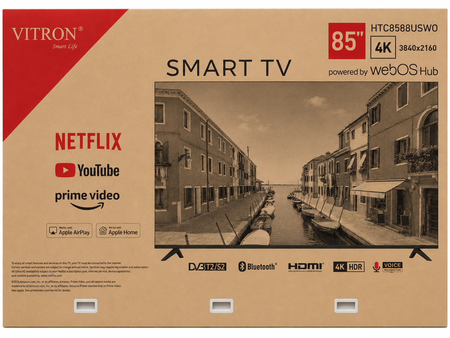 Vitron 85" Smart WebOS 4K UHD TV HTC8588USWO