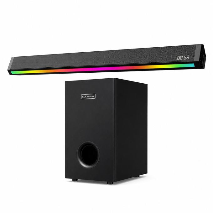Solarmax SB-606 Bluetooth Soundbar Speaker with Subwoofer – USB, TF Card, FM Radio & AC/DC Power