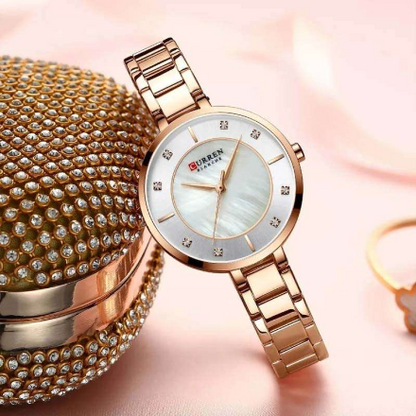 CURREN C 9072L Women Stainless Steel Band Wristwatch