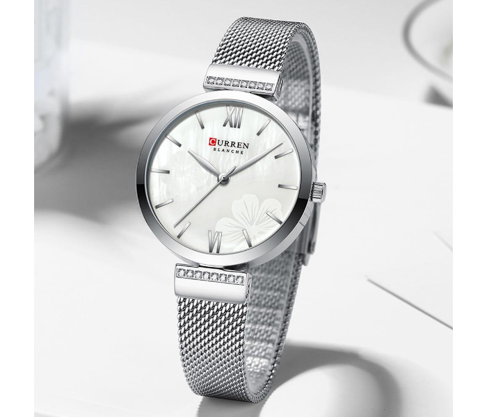 CURREN Blanche 9067 Luxury Women’s Watch –Stainless Steel Mesh Strap,