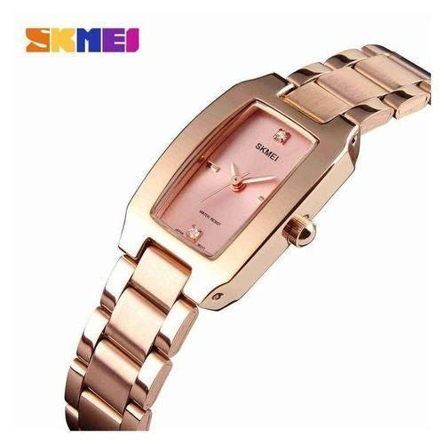 Skmei 1400 Luxury Diamond Ladies Quartz Watches-Rectangle Face