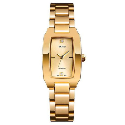 Skmei 1400 Luxury Diamond Ladies Quartz Watches-Rectangle Face