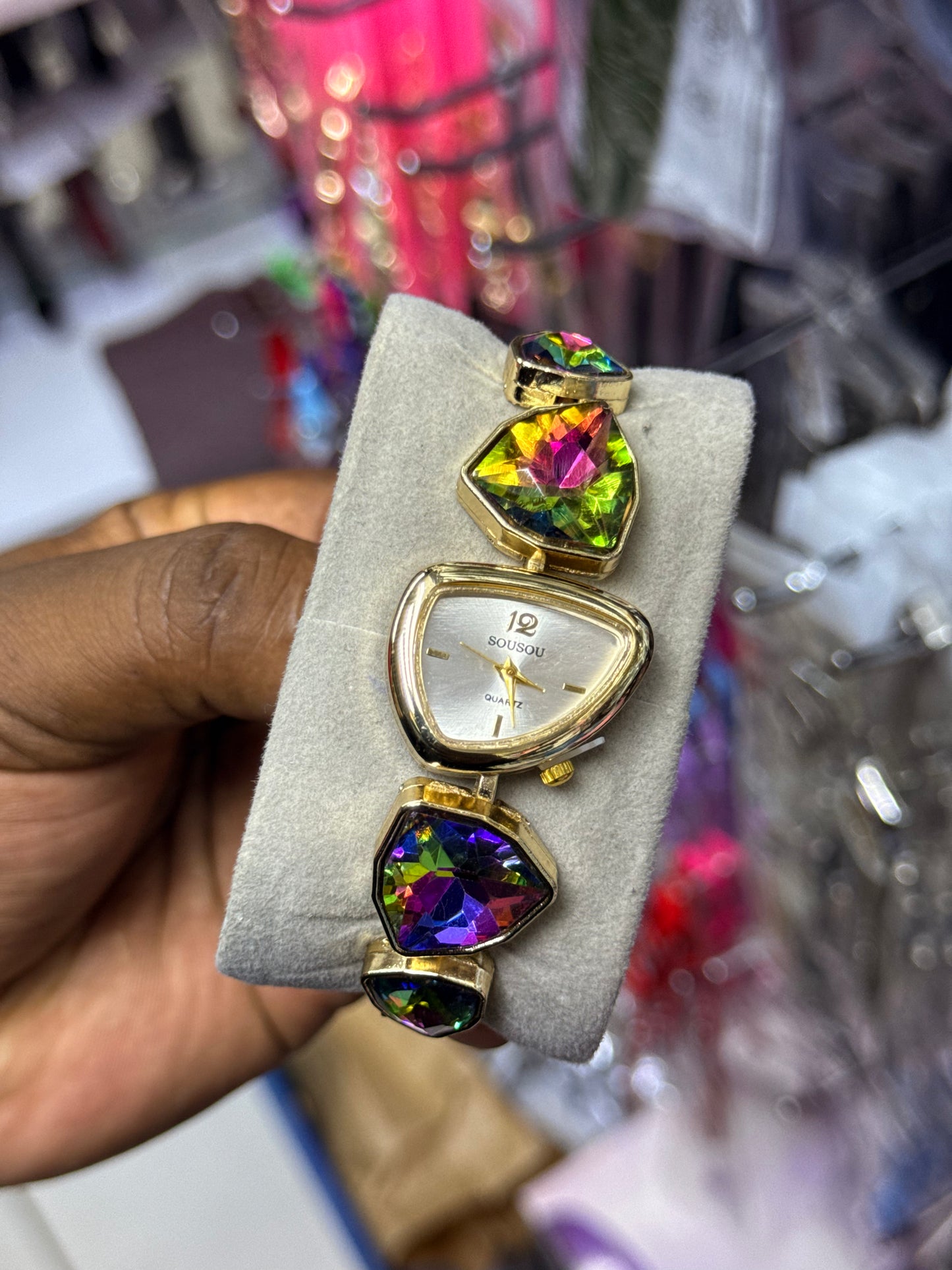 Chain crystals ladies quality watch