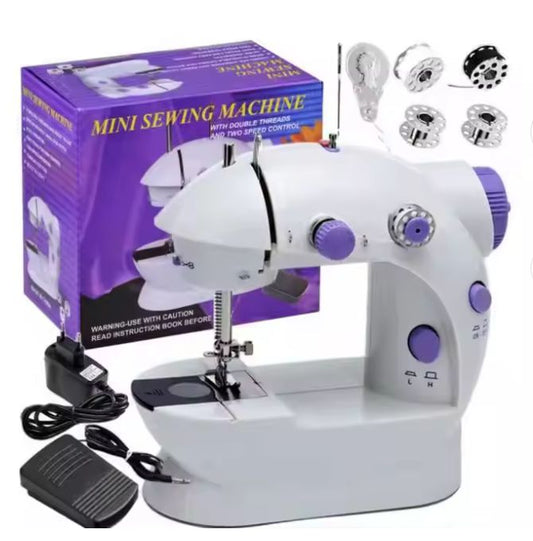 Mini Electric Sewing Machine With Light – White