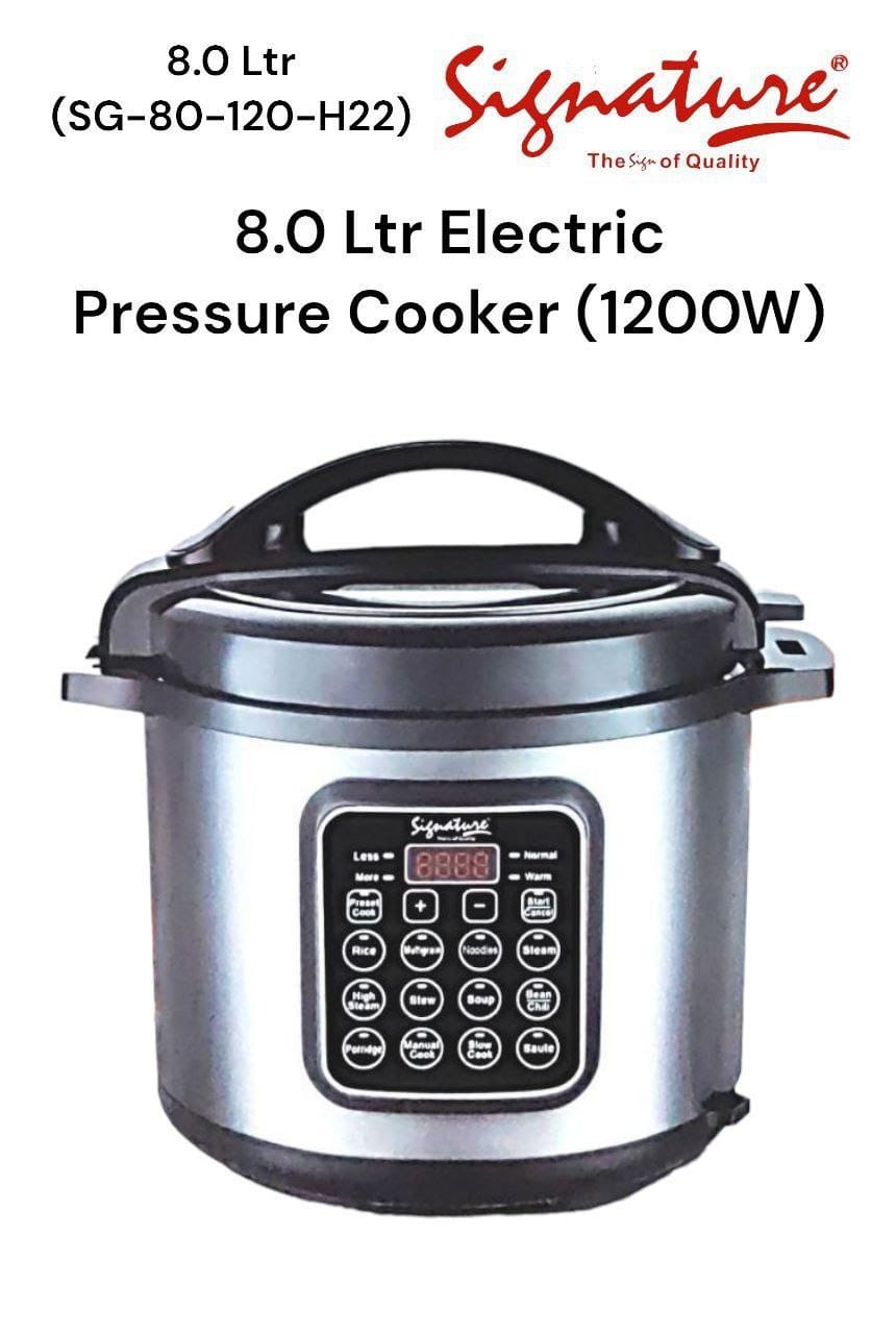 8.0 Ltr Electric Pressure Cooker (1200W) (SG-80-120-H22)