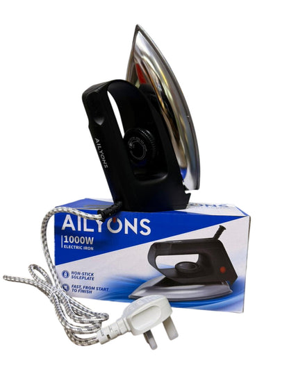 AILYONS Quality Dry Iron Box With Titanium Teflon Non-stick Soleplate