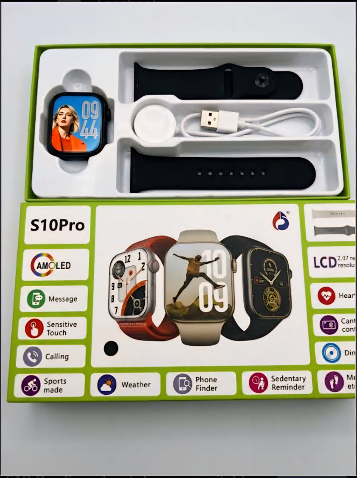 S10 pro Smartwatch with 2 straps